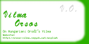 vilma orsos business card